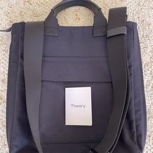 Theory Black Messenger Bag/Tote